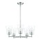 Designers Fountain Ingo 5 Light Modern Polished Nickel with Clear Ribbed Glass Shades Chandelier For Dining Rooms D230M-5CH-PN - alternate 1